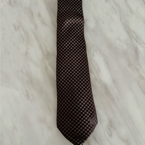 LOUIS VUITTON DAMIER CLASSIQUE SILK TIE - Picture 1 of 4